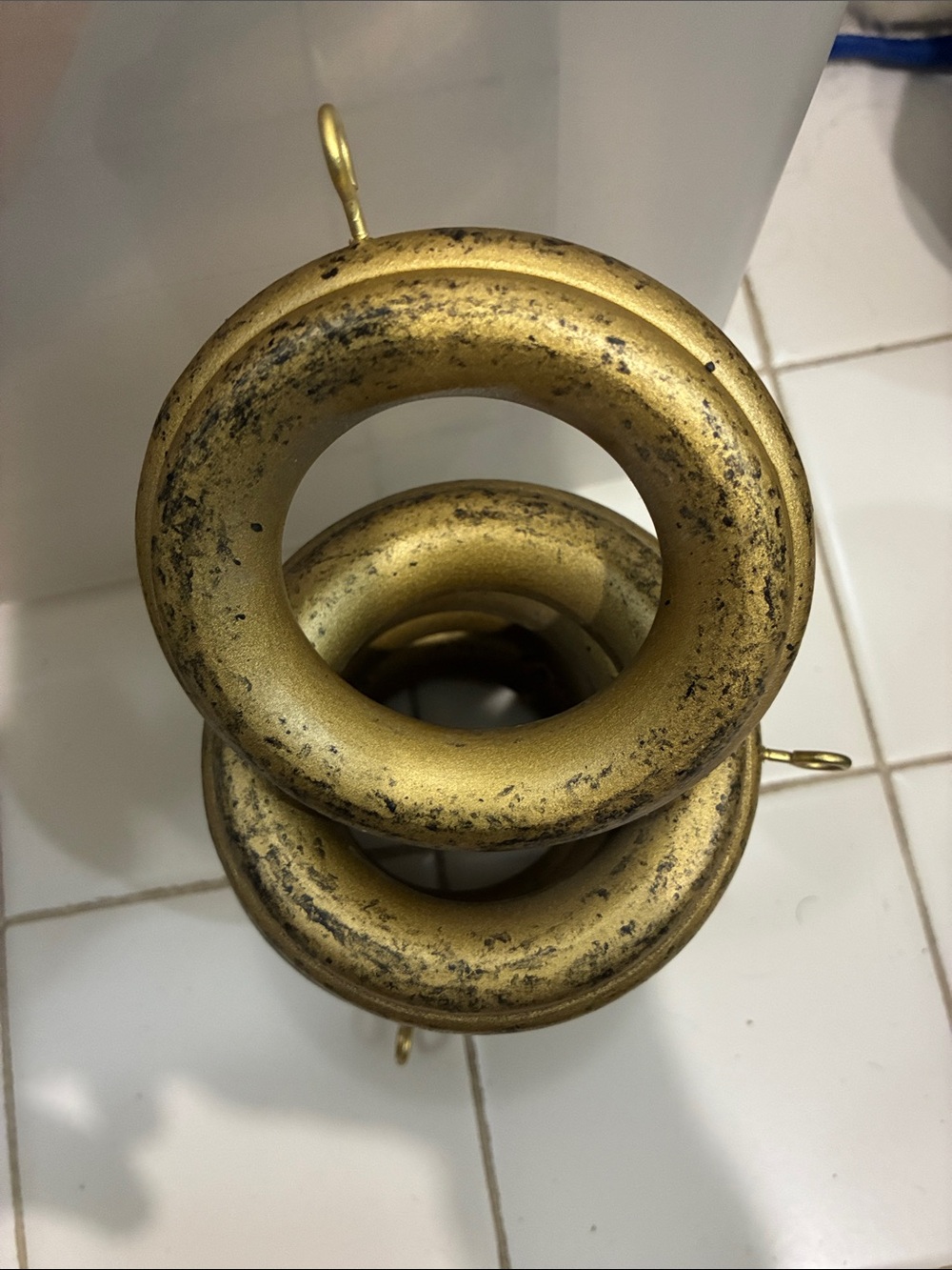 Antique-Style Gold Curtain Rings (Set)